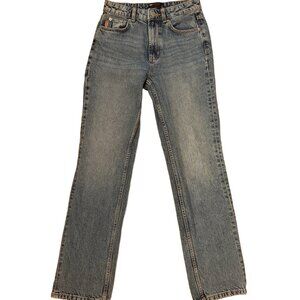 ASOS Design Mid Rise Straight Jeans in Vintage Wash